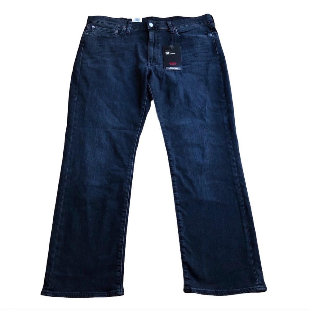 Levi’s 514 Straight Jeans W38 L30 Big E Premium Black Leather Patch NWT